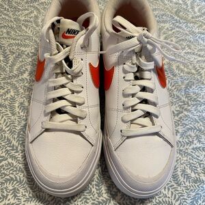 Nike White and Orange Sneakers